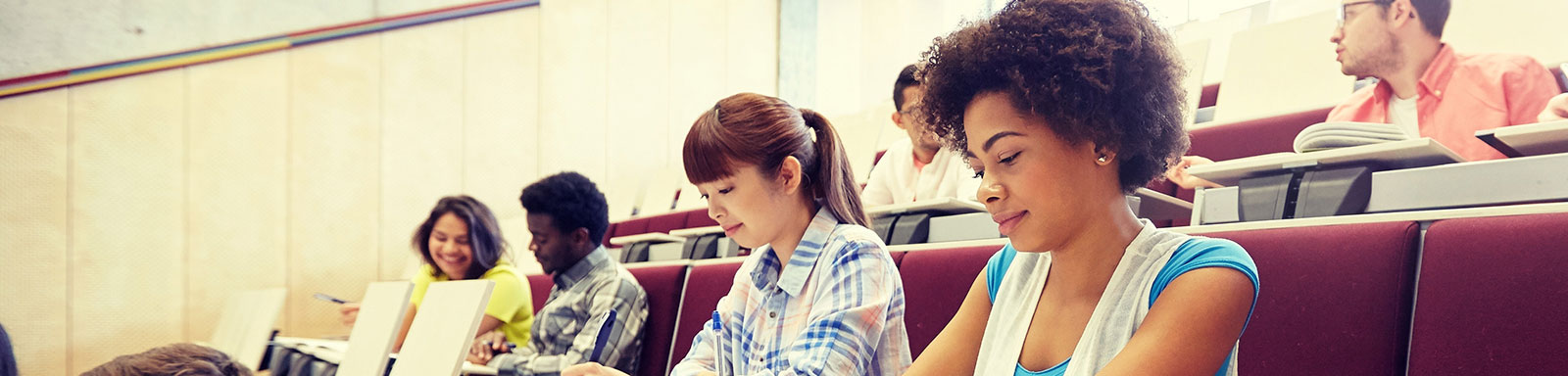 Students in a lecture theatre